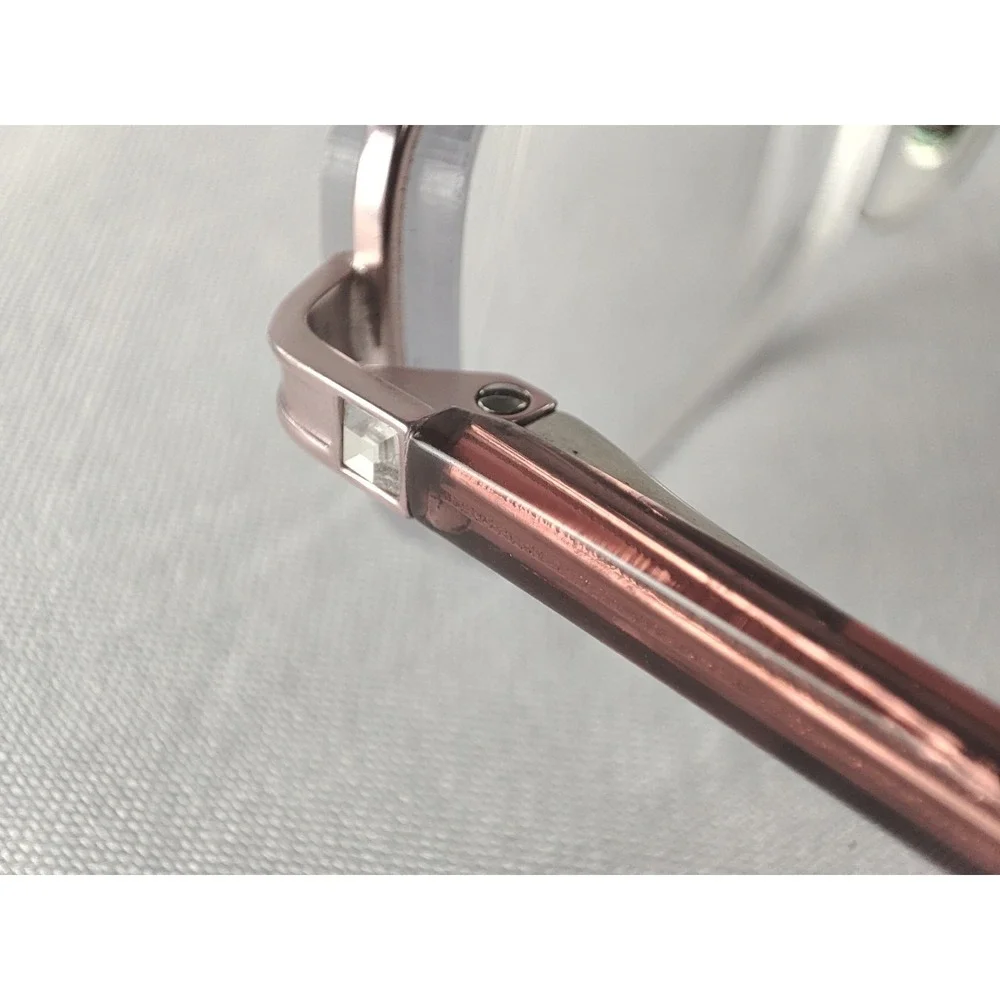 Sferoflex 2585B 511 Metallic Pink‎ Mauve Eyeglass Frames 49-17-135 Rhinestone